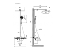Душевая система Sancos Ваш (Vos) с термостатом хром, SC6100CH